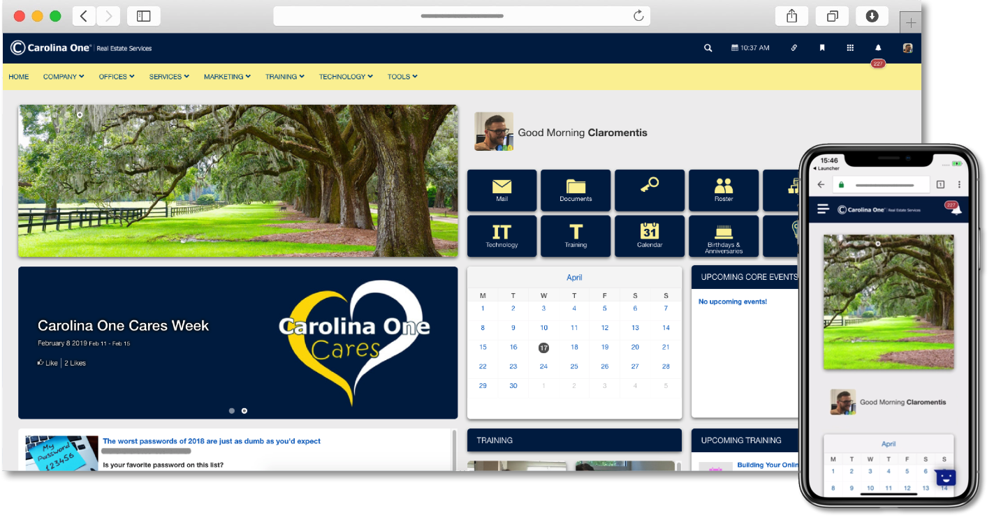 Carolina One Intranet and Mobile | Claromentis