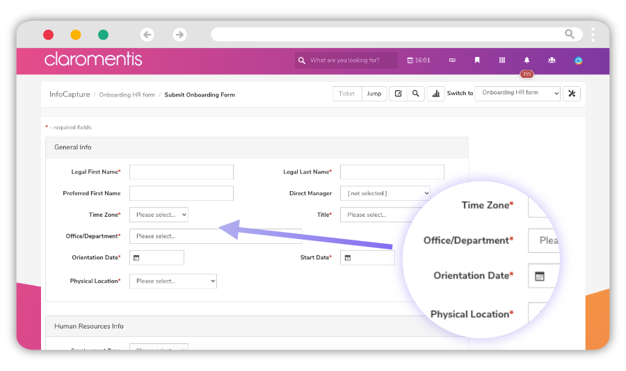 employee onboarding digital form