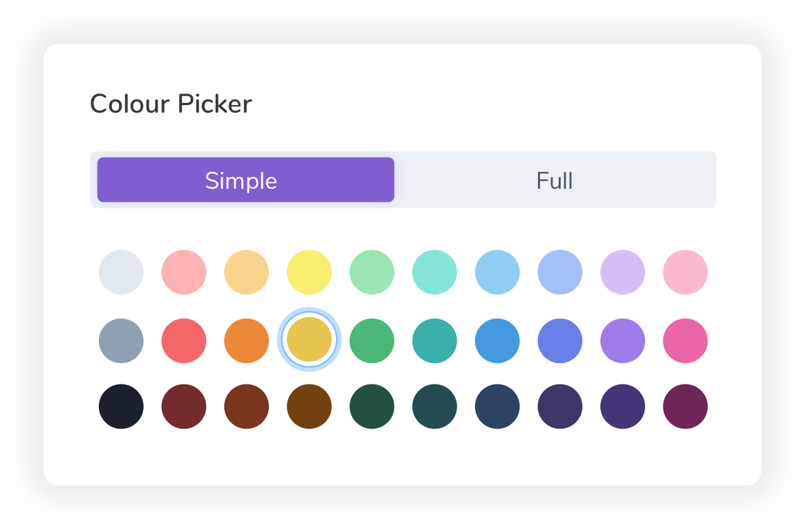 screenshot of a colour picker