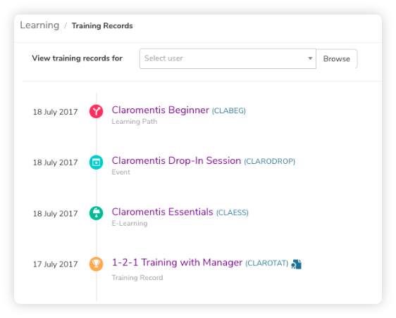 claromentis-training-records