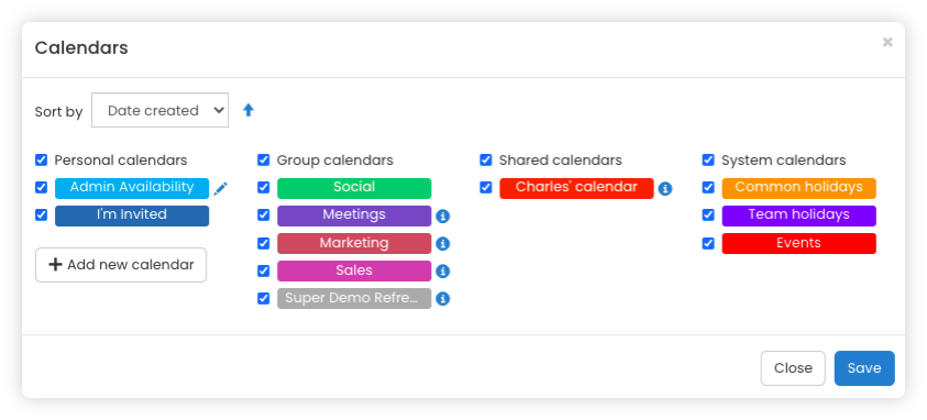 example-of-claromentis-shared-calendar