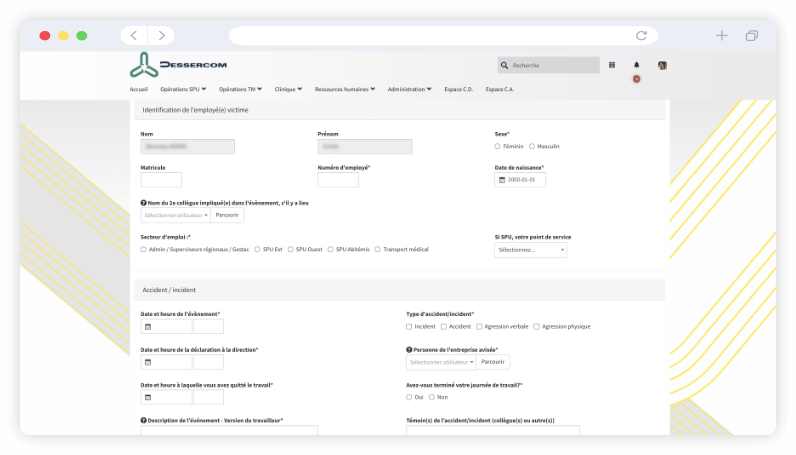 dessercom-intranet-software-showing-online-form