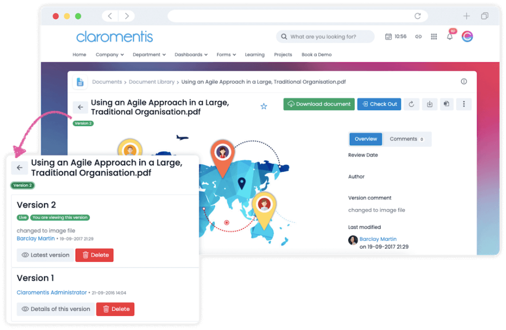 claromentis document management system