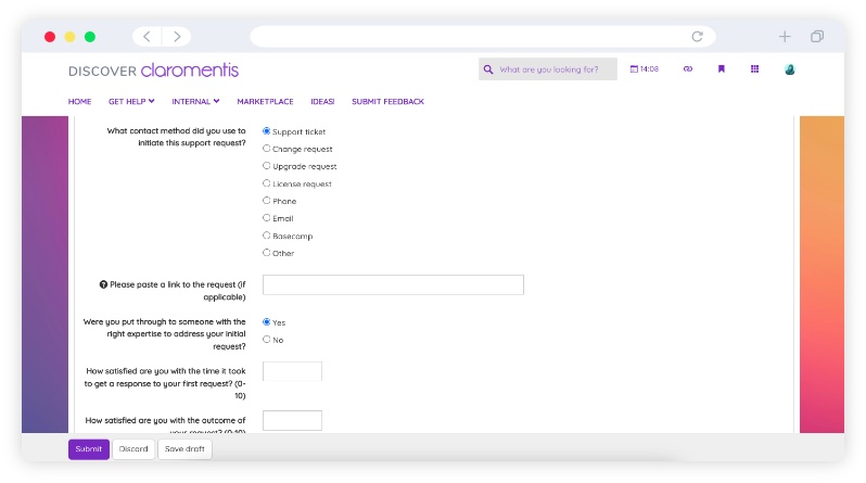 example of workflow automation - Support Tickets