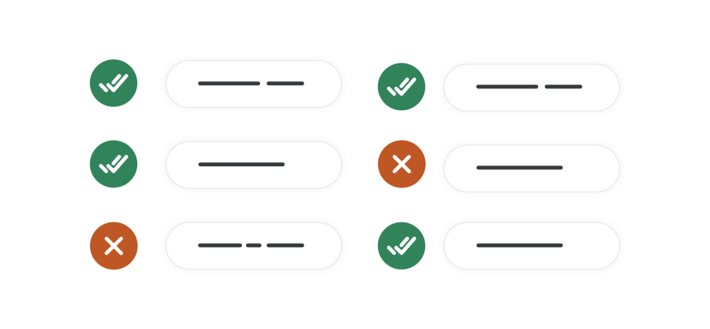 Comparative checks against pre-defined business rules