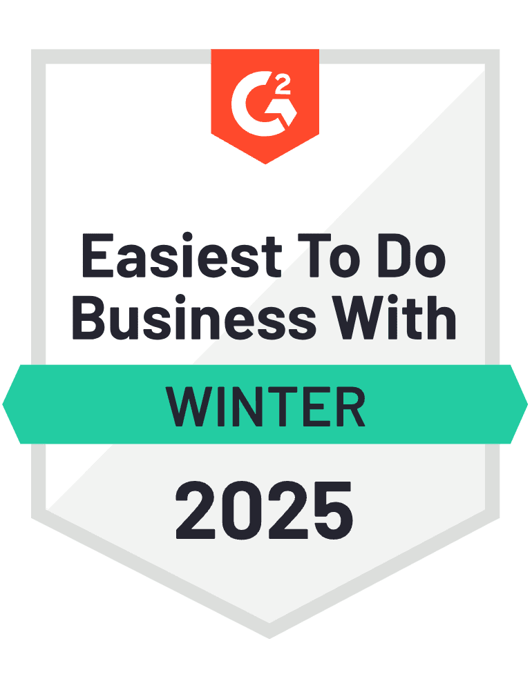 G2 Easiest to do business with badge 2021